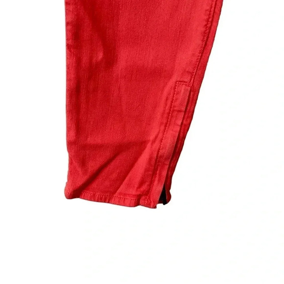 rag & bone Zipper Capri Jeans 30 Vermillion Coral Pink Cropped Skinny High Rise - Picture 5 of 14